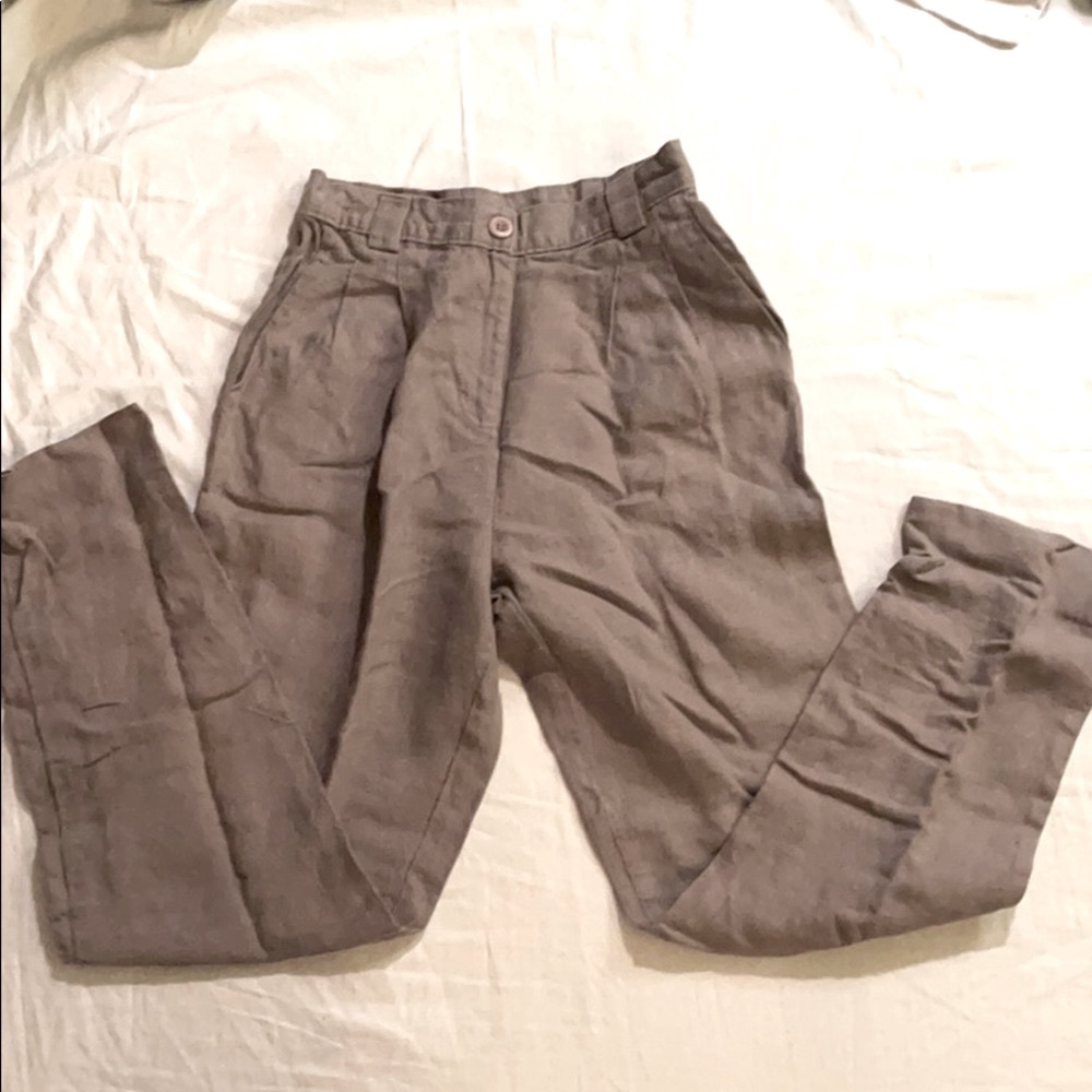 High waist Linen pants